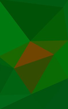 Üçgenler ve degrade origami tarzı oluşur çok renkli koyu yeşil, sarı, turuncu poligonal tasarım deseni.