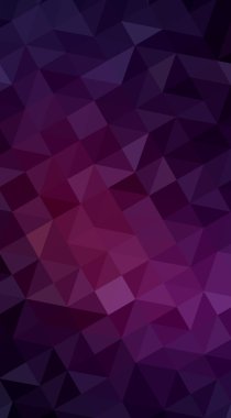 Üçgenler ve degrade origami tarzında oluşan koyu pembe poligonal tasarım illüstrasyon.