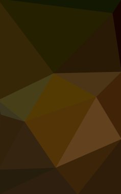 Üçgenler ve degrade origami tarzı oluşur çok renkli koyu yeşil, sarı, turuncu poligonal tasarım deseni.