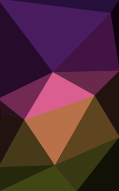 Üçgenler ve degrade origami tarzı oluşur çok renkli koyu pembe, sarı poligonal tasarım deseni.