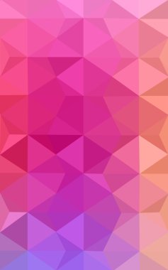 Üçgenler ve degrade origami tarzı oluşur çok renkli pembe, kırmızı, turuncu poligonal tasarım deseni.