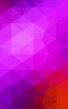 Üçgenler ve degrade origami tarzı oluşur çok renkli pembe, kırmızı, turuncu poligonal tasarım deseni.