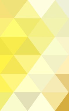 Üçgenler ve degrade origami tarzında oluşan koyu sarı poligonal tasarım deseni.