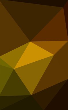 Üçgenler ve degrade origami tarzı oluşur çok renkli koyu yeşil, sarı, turuncu poligonal tasarım deseni.