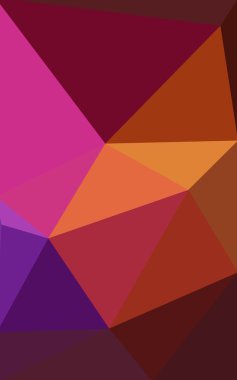 Üçgenler ve degrade origami tarzı oluşur çok renkli koyu pembe, sarı poligonal tasarım deseni.