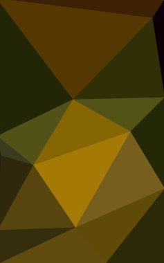 Üçgenler ve degrade origami tarzı oluşur çok renkli koyu yeşil, sarı, turuncu poligonal tasarım deseni.