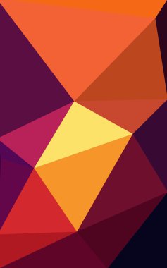 Üçgenler ve degrade origami tarzı oluşur çok renkli koyu pembe, sarı poligonal tasarım deseni.