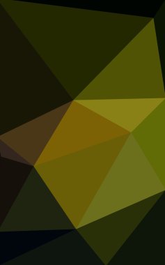 Üçgenler ve degrade origami tarzı oluşur çok renkli koyu yeşil, sarı, turuncu poligonal tasarım deseni.