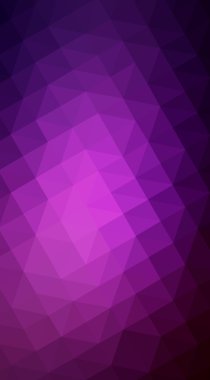 Üçgenler ve degrade origami tarzında oluşan koyu pembe poligonal tasarım illüstrasyon.