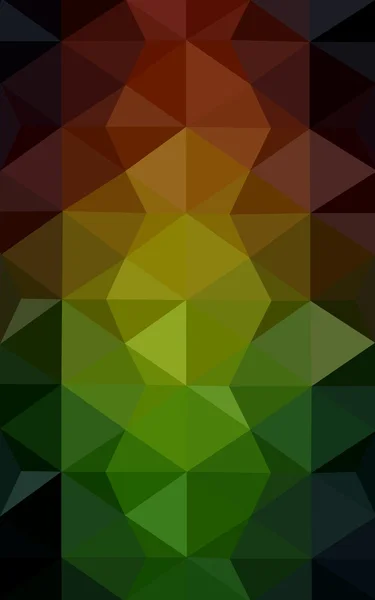 Vícebarevná tmavě červené, zelené polygonální návrhový vzor, který se skládají z trojúhelníků a gradient v origami stylu. — Stock fotografie