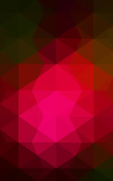 Multicolor dark red, green polygonal design pattern, which consist of triangles and gradient in origami style. — Stock Photo, Image