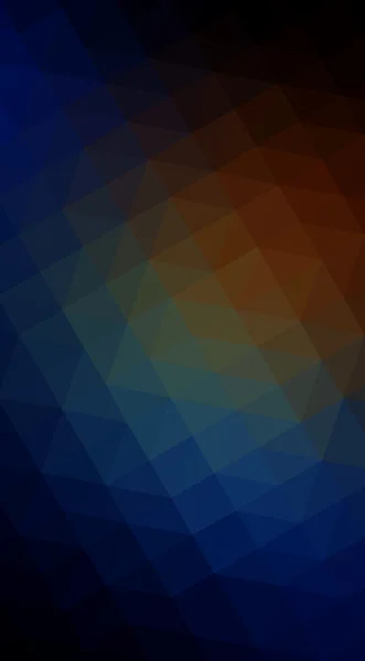 Multicolor dark blue, yellow, orange polygonal design illustrati — Stock Photo, Image