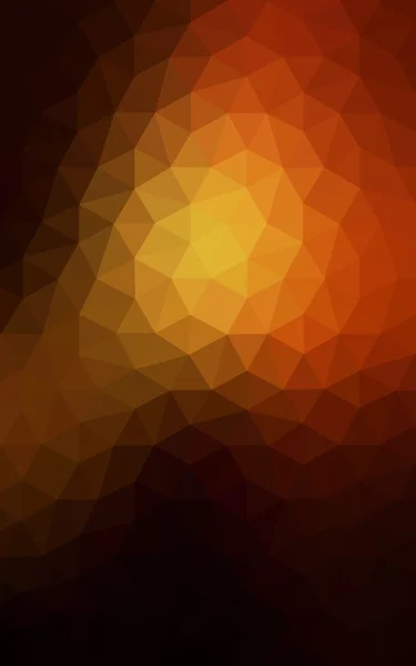 Wzór ciemno pomarańczowy projekt wielokąta, który składa się z trójkątów i gradientu w stylu origami. — Zdjęcie stockowe