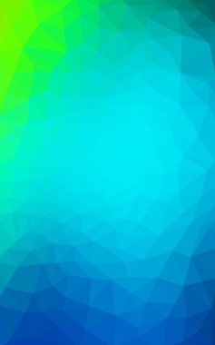 Multicolor green, blue polygonal design pattern, which consist of triangles and gradient in origami style. clipart