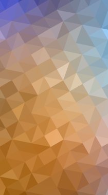 Çok renkli mavi, sarı, turuncu poligonal tasarlamak, w