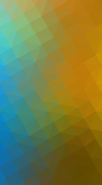 Çok renkli mavi, sarı, turuncu poligonal tasarlamak, w