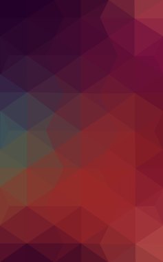 Üçgenler ve degrade origami tarzı oluşur çok renkli koyu kırmızı, yeşil köşeli tasarım deseni.