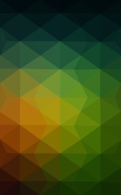 Üçgenler ve degrade origami tarzı oluşur çok renkli koyu kırmızı, yeşil köşeli tasarım deseni.