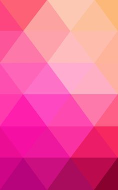Üçgenler ve degrade origami tarzı oluşur çok renkli pembe, sarı poligonal tasarım deseni.