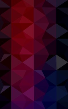 Üçgenler ve degrade origami tarzı oluşur çok renkli koyu pembe, kırmızı, turuncu poligonal tasarım deseni.