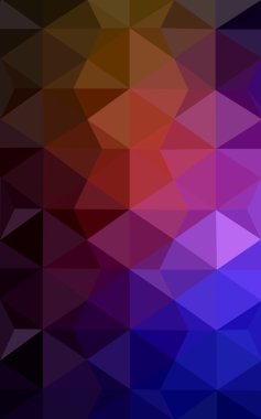 Üçgenler ve degrade origami tarzı oluşur çok renkli koyu pembe, kırmızı, turuncu poligonal tasarım deseni.