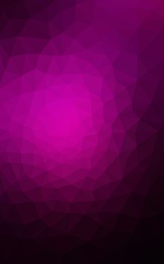 Üçgenler ve degrade origami tarzında oluşan koyu pembe poligonal tasarım deseni.