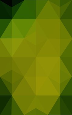 Üçgenler ve degrade origami tarzı oluşur çok renkli koyu yeşil, sarı, turuncu poligonal tasarım deseni.