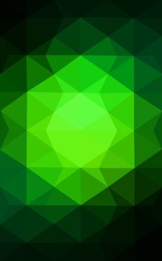 Üçgenler ve degrade origami tarzı oluşur koyu yeşil köşeli tasarım deseni.