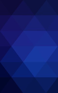 Üçgenler ve degrade origami tarzı oluşur koyu mavi köşeli tasarım deseni.