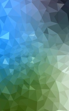 Üçgenler ve degrade origami tarzı oluşur çok renkli yeşil, mavi köşeli tasarım deseni.