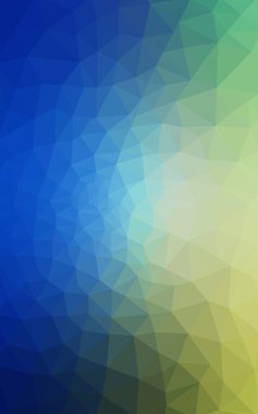 Üçgenler ve degrade origami tarzı oluşur çok renkli yeşil, mavi köşeli tasarım deseni.