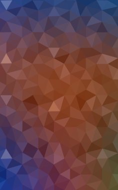 Üçgenler ve degrade origami tarzı oluşur çok renkli mavi, kırmızı kenarlı tasarım deseni.