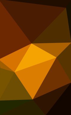 Üçgenler ve degrade origami tarzı oluşur çok renkli koyu yeşil, sarı, turuncu poligonal tasarım deseni.