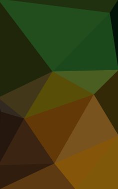 Üçgenler ve degrade origami tarzı oluşur çok renkli koyu yeşil, sarı, turuncu poligonal tasarım deseni.