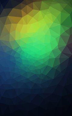 Üçgenler ve degrade origami tarzı oluşur çok renkli koyu poligonal tasarım deseni.