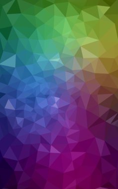 Üçgenler ve degrade origami tarzı oluşur çok renkli koyu poligonal tasarım deseni.