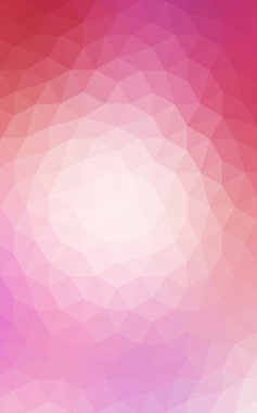 Üçgenler ve degrade origami tarzında oluşan pembe poligonal tasarım deseni.