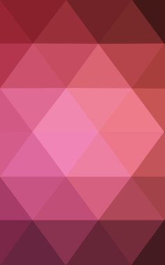 Üçgenler ve degrade origami tarzı oluşur çok renkli koyu pembe, kırmızı, turuncu poligonal tasarım deseni.