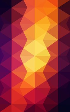 Üçgenler ve degrade origami tarzı oluşur çok renkli koyu pembe, sarı poligonal tasarım deseni.