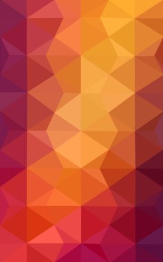 Üçgenler ve degrade origami tarzı oluşur çok renkli koyu pembe, sarı poligonal tasarım deseni.