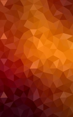 Üçgenler ve degrade origami tarzı oluşur çok renkli kırmızı, sarı, turuncu poligonal tasarım deseni.