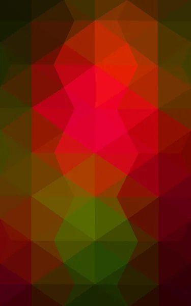 Multicolor dark red, green polygonal design pattern, which consist of triangles and gradient in origami style. — Stock Photo, Image