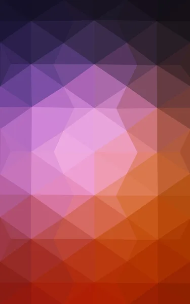 Многоцветный темно-розовый, красный, оранжевый многоугольный рисунок, который состоит из треугольников и градиент в стиле оригами . — стоковое фото