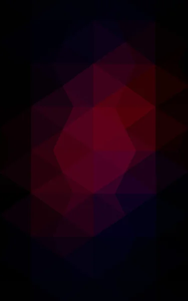 Motif polygonal multicolore rose foncé, rouge, orange, composé de triangles et de dégradés de style origami . — Photo
