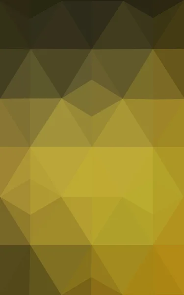 Mehrfarbiges dunkelgrünes, gelbes, orangefarbenes polygonales Muster, das aus Dreiecken und einem Farbverlauf im Origami-Stil besteht. — Stockfoto