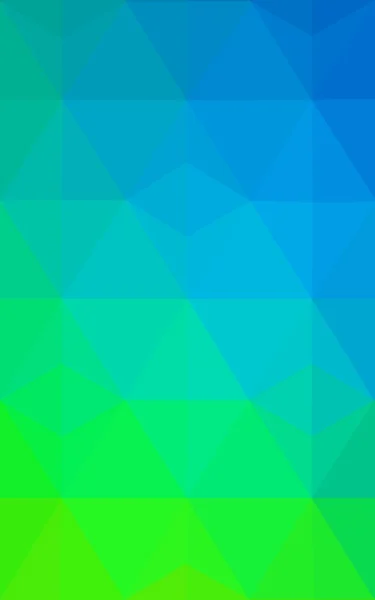 三角形と折り紙スタイルの勾配から成っている多色緑、青多角形デザイン パターン. — ストック写真