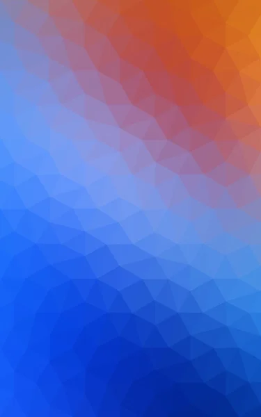 Mehrfarbiges blaues, rotes polygonales Designmuster, das aus Dreiecken und Farbverlauf im Origami-Stil besteht. — Stockfoto