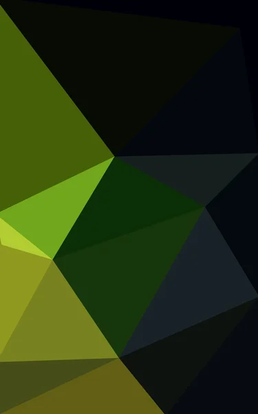 多色的暗绿色、 黄色、 橙色的多边形设计模式，三角形和梯度的折纸样式组成的. — 图库照片