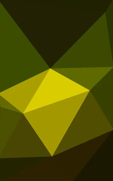 Patrón de diseño poligonal multicolor verde oscuro, amarillo, naranja, que consiste en triángulos y gradiente en estilo origami . —  Fotos de Stock