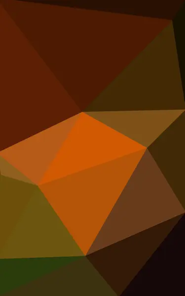 Multicolor donkere groene, gele, oranje veelhoekige ontwerppatroon, die bestaan uit driehoeken en verloop in origami stijl. — Stockfoto